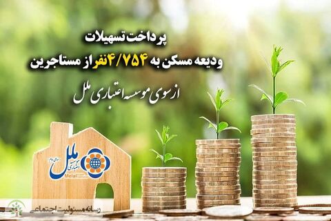 پرداخت تسهیلات ودیعه مسکن به مستاجرین توسط موسسه ملل موسسه ملل