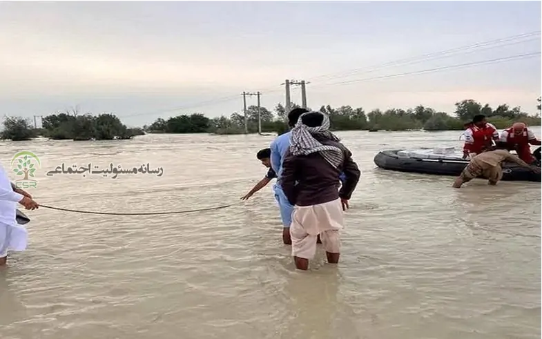 امداد رسانی پتروشیمی نگین مکران به سیل‌زدگان سیستان و بلوچستان