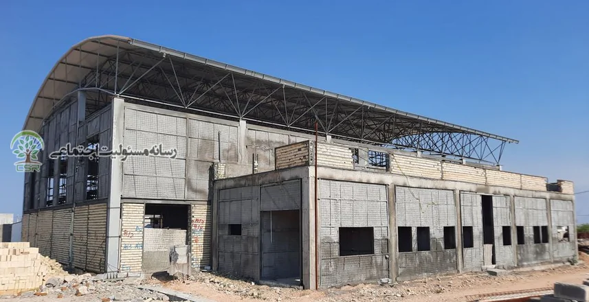 پیشرفت ۶۰ درصدی احداث سالن چند منظور ورزشگاه هاله